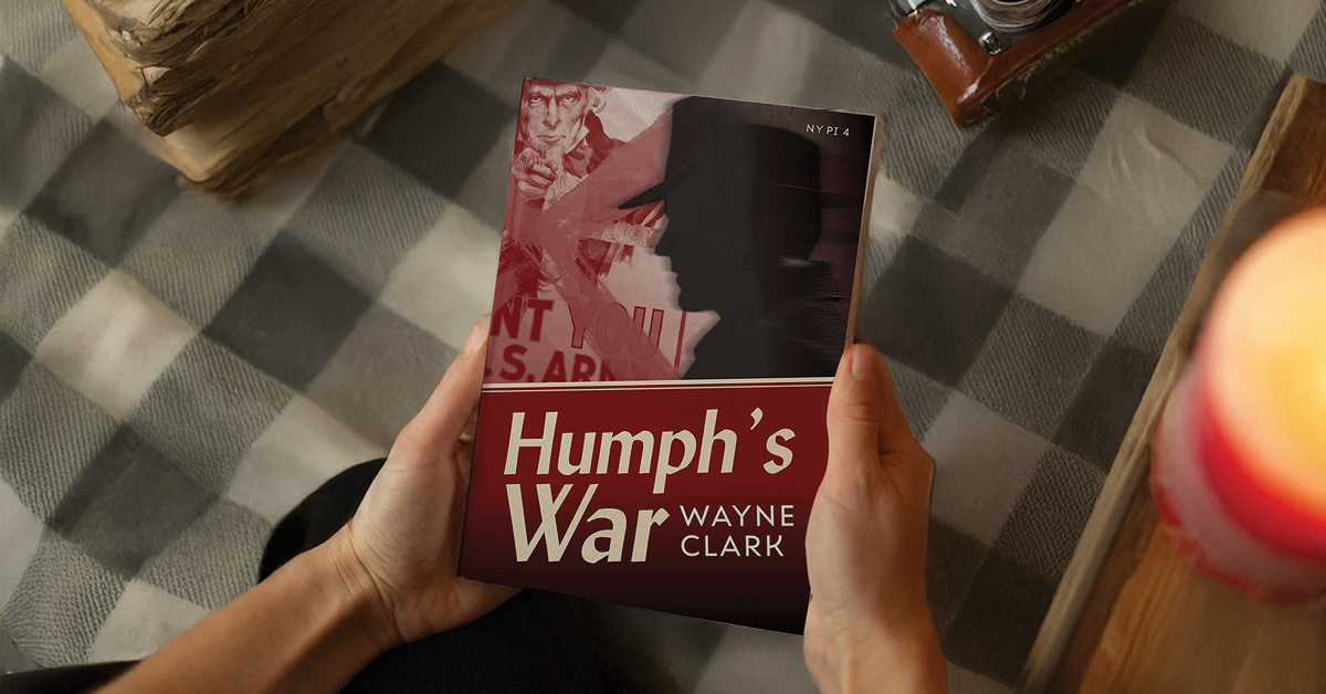 Person holding the book Humph's War