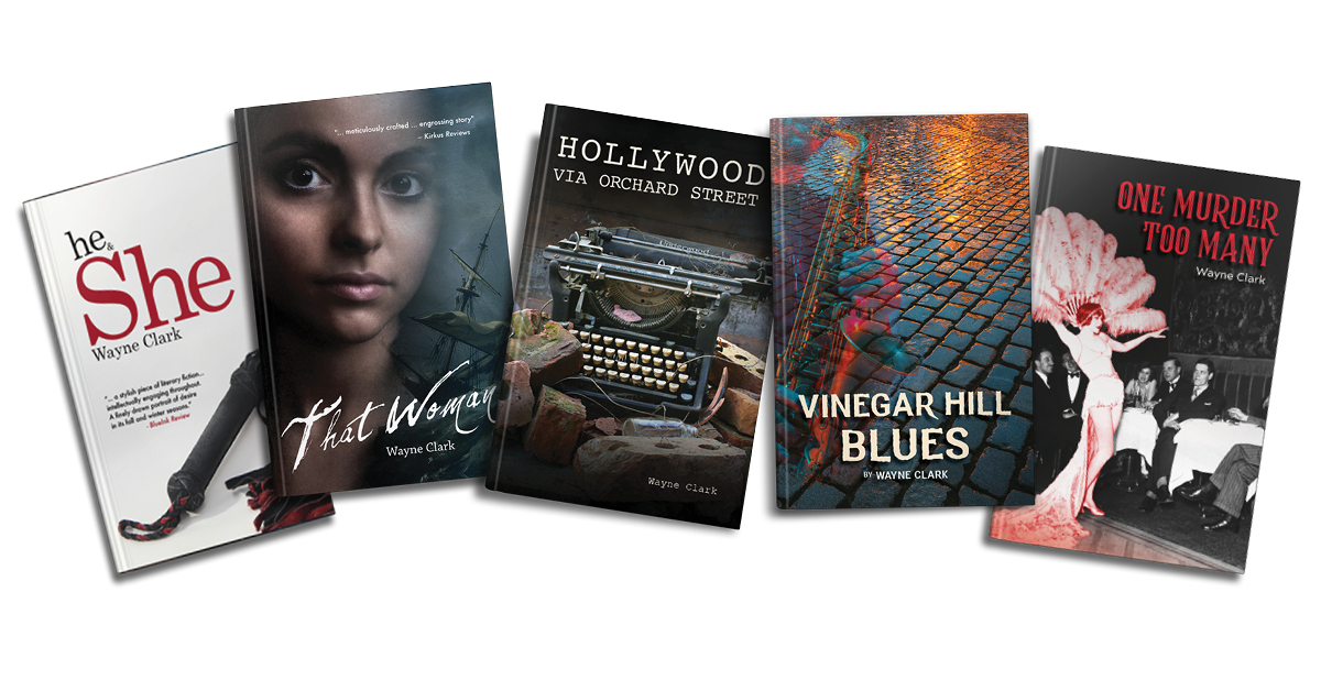 Covers of Wayne Clark's novels