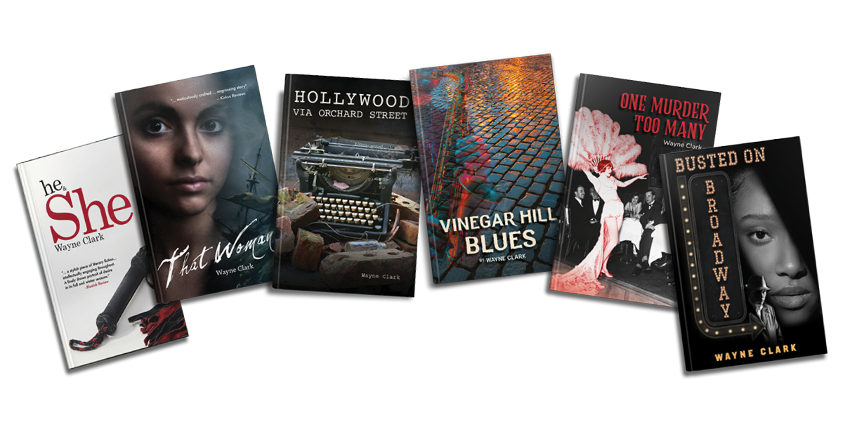 Covers of Wayne Clark's 6 novels